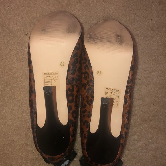 Black/Brown Animal Print Platforms - Picture 4 of 7